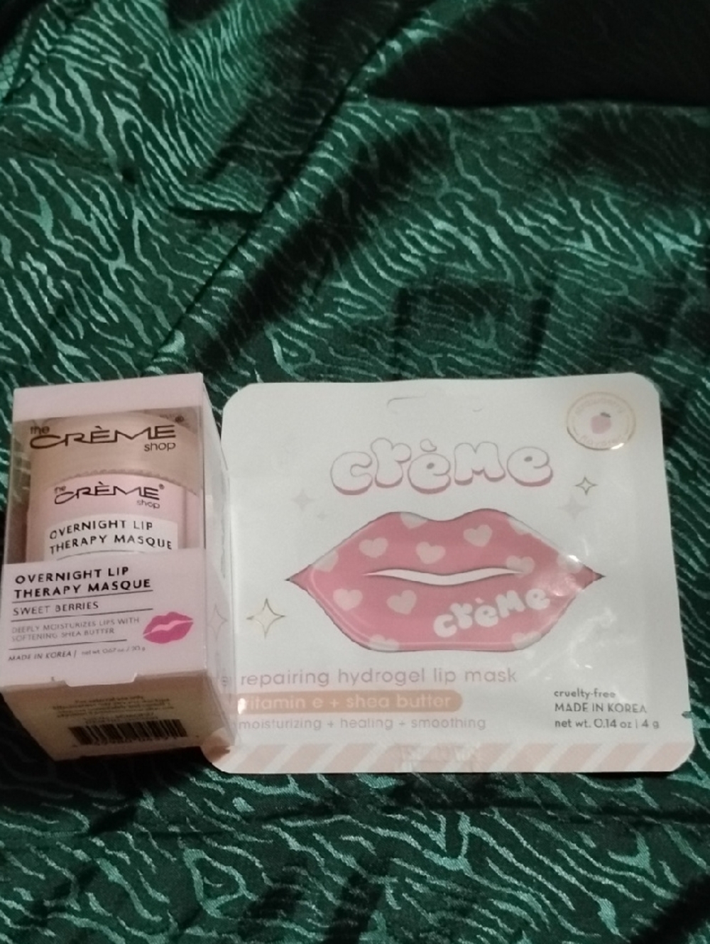 crème Shop Overnight Lip Therapy Masque & Repairing Hydrogel Lip Mask - Pink